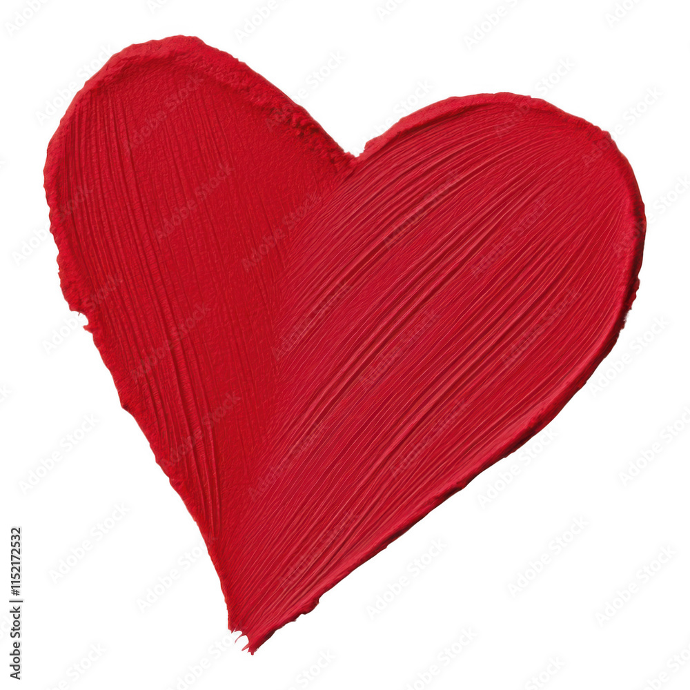 Vibrant red heart painted with bold brush strokes, symbolizing love and passion, expressive artistic design. Vibrant red heart painted with bold brush strokes, symbolizing love and passion, expressive artistic design.