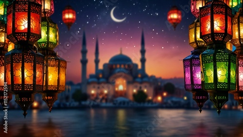 mosque at night