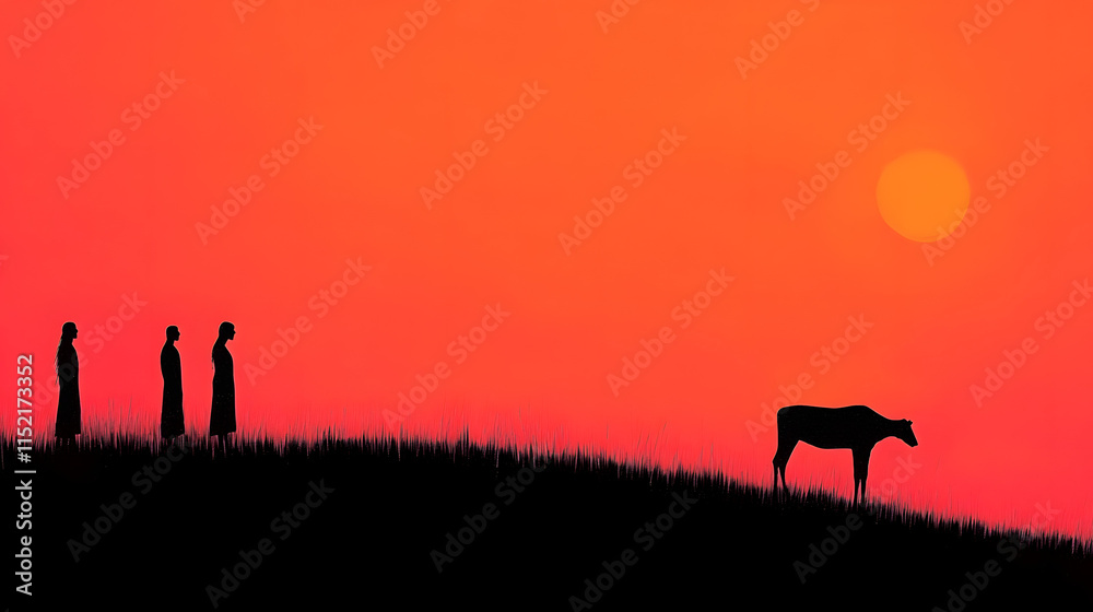 Indian grassland rituals, depicted in vibrant colors, showcasing traditional ceremonies that honor nature and the spiritual bond between humans and the earth. The image reflects the rich cultural heri Indian grassland rituals, depicted in vibrant colors, showcasing traditional ceremonies that honor nature and the spiritual bond between humans and the earth. The image reflects the rich cultural heri