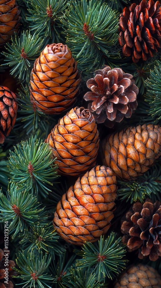Pine Cones, Fir Branches, and Nature's Beauty: A Close-Up Pine Cones, Fir Branches, and Nature's Beauty: A Close-Up