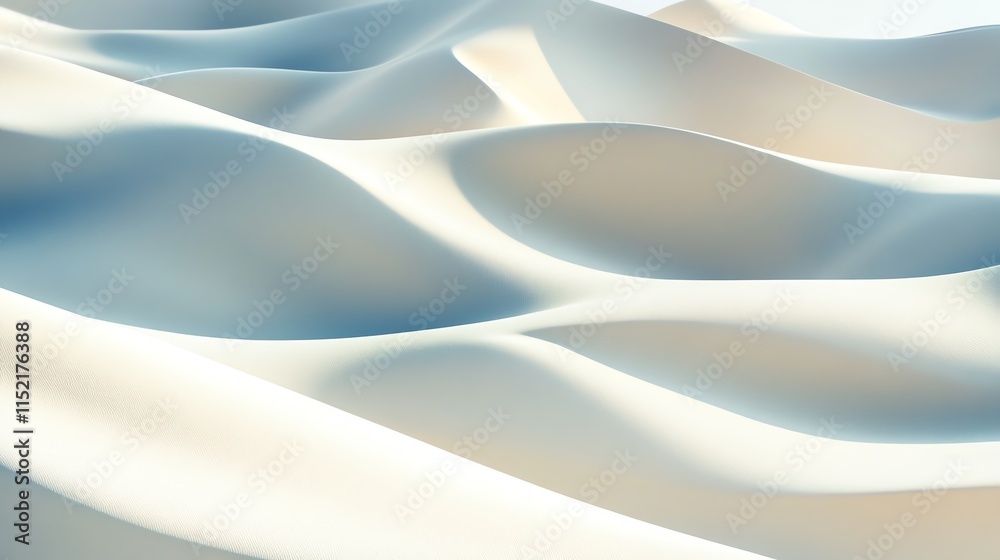 Obraz premium A serene, abstract representation of gentle undulating waves in soft colors, creating a tranquil atmosphere.