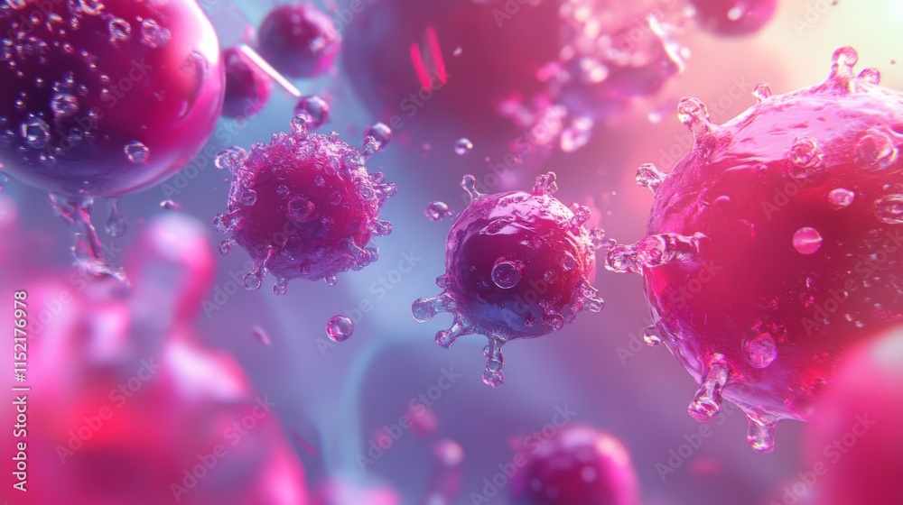 Vibrant Cells Representing Immunization in Soft Light Vibrant Cells Representing Immunization in Soft Light