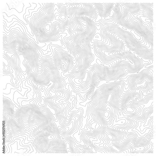 Obraz na płótnie Curvas de nivel, mapa topográfico w salonie