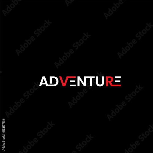 Adventure Lettering Typography wordmark monogram logo 