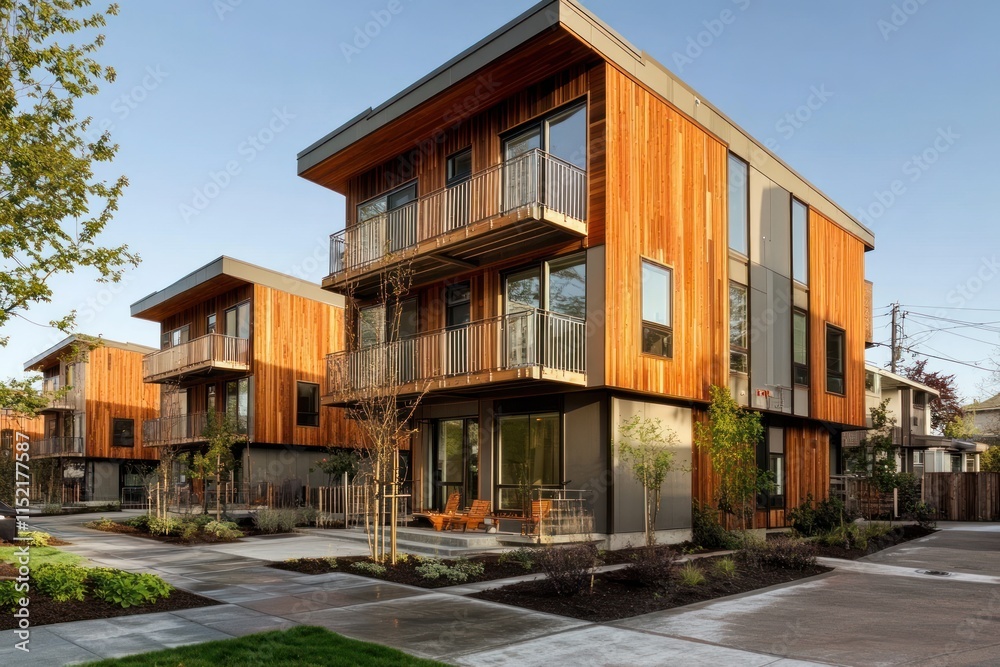 Modern Wooden Townhouses Architectural Design Modern Wooden Townhouses Architectural Design