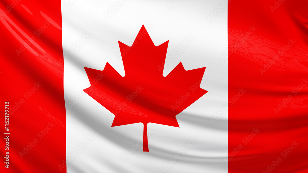 Canada flag picture, close-up shot of canadian nation flag, america, animated flag background photo, 3D photo of a flag, national symbol of american country, patriotism, full screen