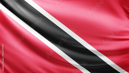 Free Download Trinidad y Tobago flag picture, close-up shot of Trinidad nation flag, america, animated flag background photo, 3D photo of a flag, national symbol of american country, patriotism, full screen - GFXLoad
