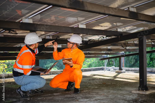 Two electrical engineers are planning to install a solar panel power system to provide electricity to their office professionally.