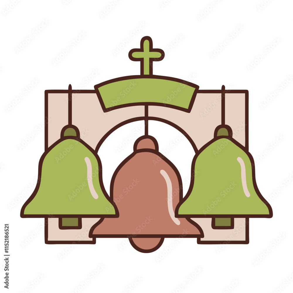 Obraz premium Easter Church Bells Icon