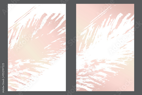 Watercolor or ink strokes in a grunge style banner template. Soft pink grunge design template with strokes. Perfect for adding an edgy and textured look to banners, posters, and creative designs. 