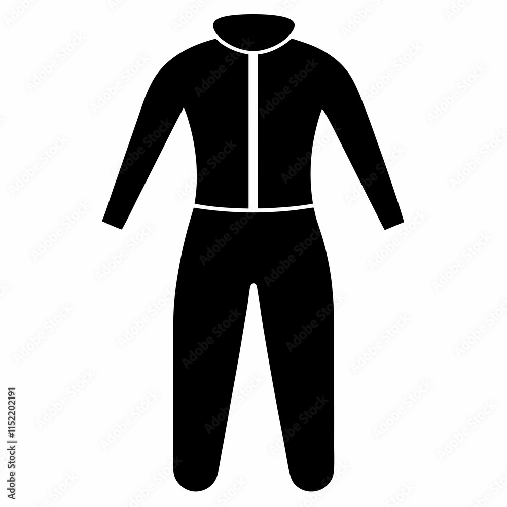 Black Jumpsuit Silhouette Vector Illustration Black Jumpsuit Silhouette Vector Illustration