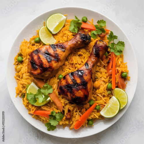 grilled chicken with vegetables