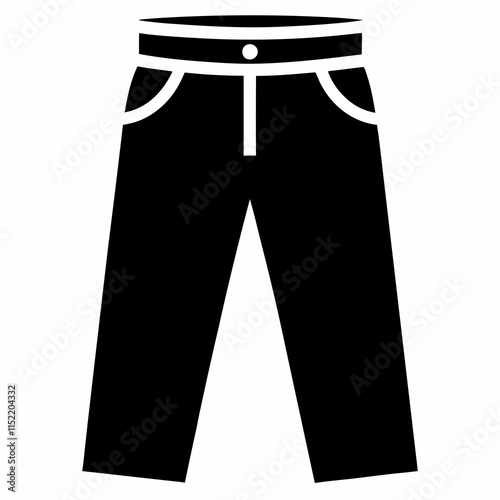 Black Pants Silhouette Vector Design