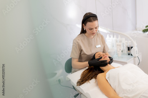 Relaxing facial treatment i...