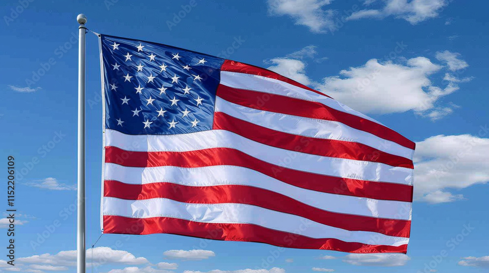 close-up of the usa flag fluttering in the wind, Style: hyper-realistic photograph, close-up of the usa flag fluttering in the wind, Style: hyper-realistic photograph,