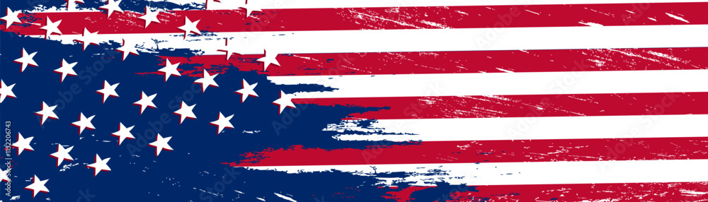 American flag banner style grunge American flag banner style grunge