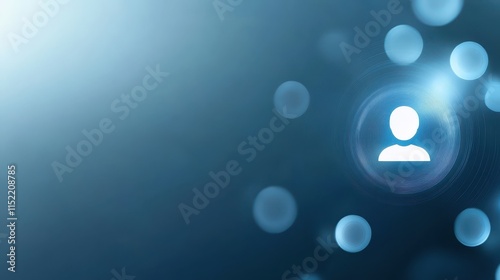 Luminous glow on vibrant blue backdrop, captivating display of light and shine