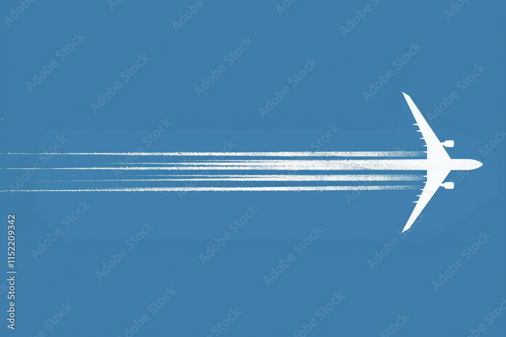 custom made wallpaper toronto digitalminimalist vector logo of an airplane trail, white on blue background