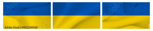 Set of Ukrainian national flags
