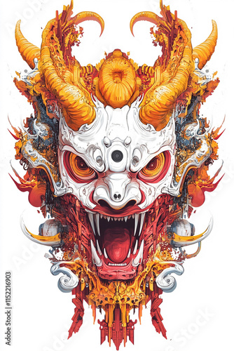 Tengu Mask illustration photo