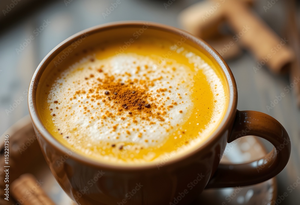 Hot Cappuccino Coffee in a White Cup for a Morning Breakfast
Hot Cappuccino Coffee in a White Cup for a Morning Breakfast