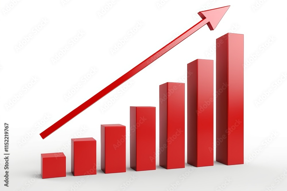 arafed red bar chart with arrow going up and down arafed red bar chart with arrow going up and down