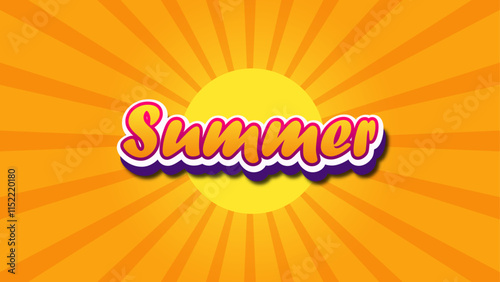  Summer, Editable text effect, text style theme and premium vector
