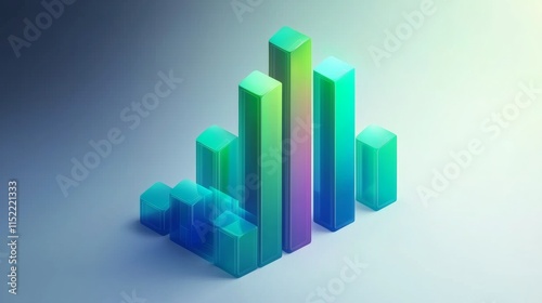 Abstract 3D bar chart design showcasing growth and data analysis in vibrant colors Free Download Abstract 3D bar chart design showcasing growth and data analysis in vibrant colors - GFXLoad