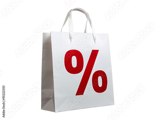 Bolsa roja para campaña de rebajas para tienda online y campaña de marketing