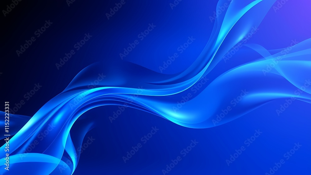 Naklejka premium Abstract blue wave, Abstract blue smoke, abstract smoke background