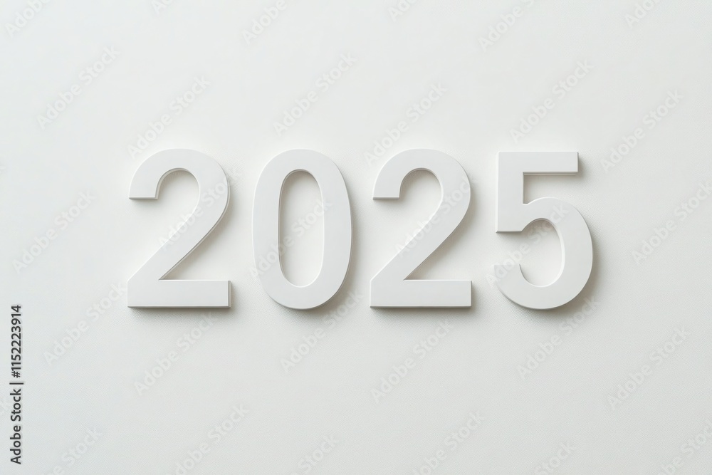 Elegant 2025 Typography Design: A Fresh Start for the New Year Elegant 2025 Typography Design: A Fresh Start for the New Year