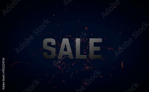 black friday sale. text animation with flares expl photo