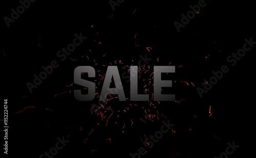 black friday sale. text animation with flares expl photo