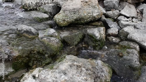 stream in the mountains. mountain river.