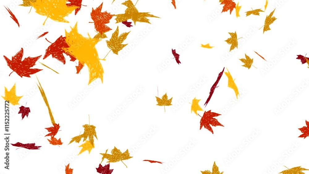 abstract background with falling yellow autumn lea abstract background with falling yellow autumn lea
