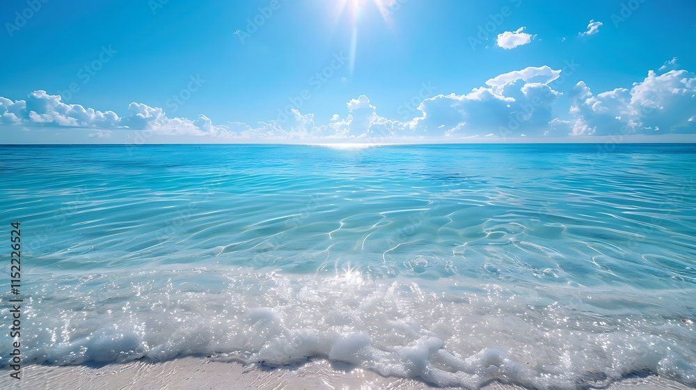 Fototapeta premium Oceans are vast, dynamic bodies of saltwater that cover over 70% of Earth’s surface, forming an integral part of the planet’s ecosystem. They are home to an extraordinary diversity of life, from micro