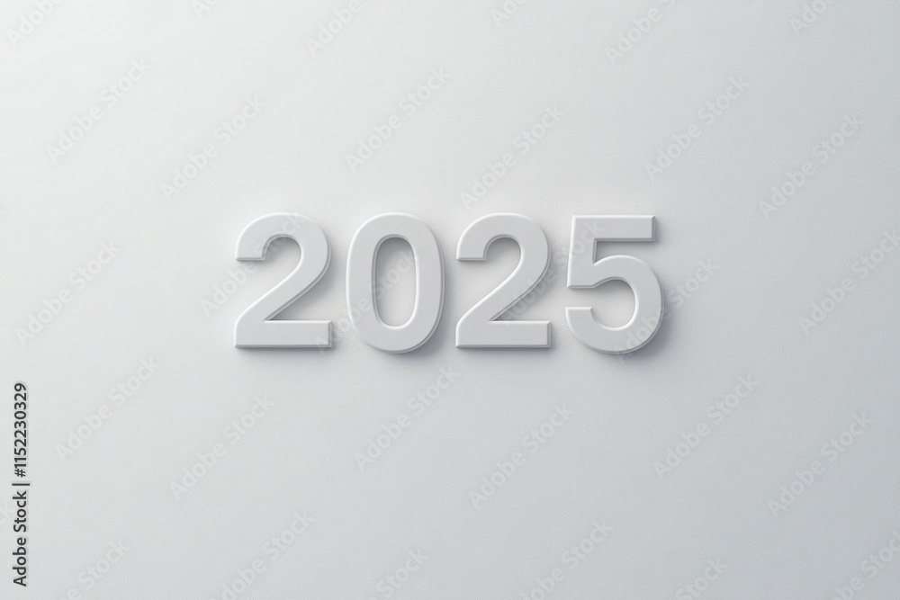 Elegant 2025 Typography Design: A Minimalist New Year's Greeting