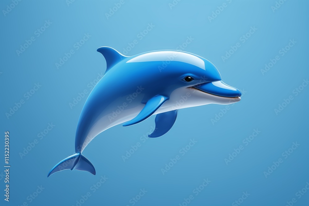 Fototapeta premium dolphin in the air with a smile on its face