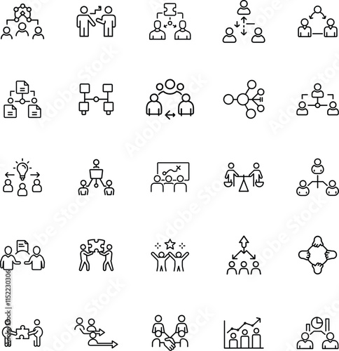 Teamwork, Collaboration, Hierarchy, Network, Organization, Structure, Communication, Management, Ico