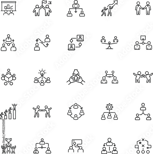 Teamwork, Collaboration, Partnership, Networking, Hierarchy, Organization, Leadership, Presentation,