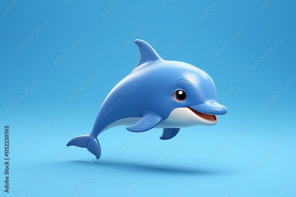 Fototapeta premium arafed dolphin jumping in the air with a smile on its face