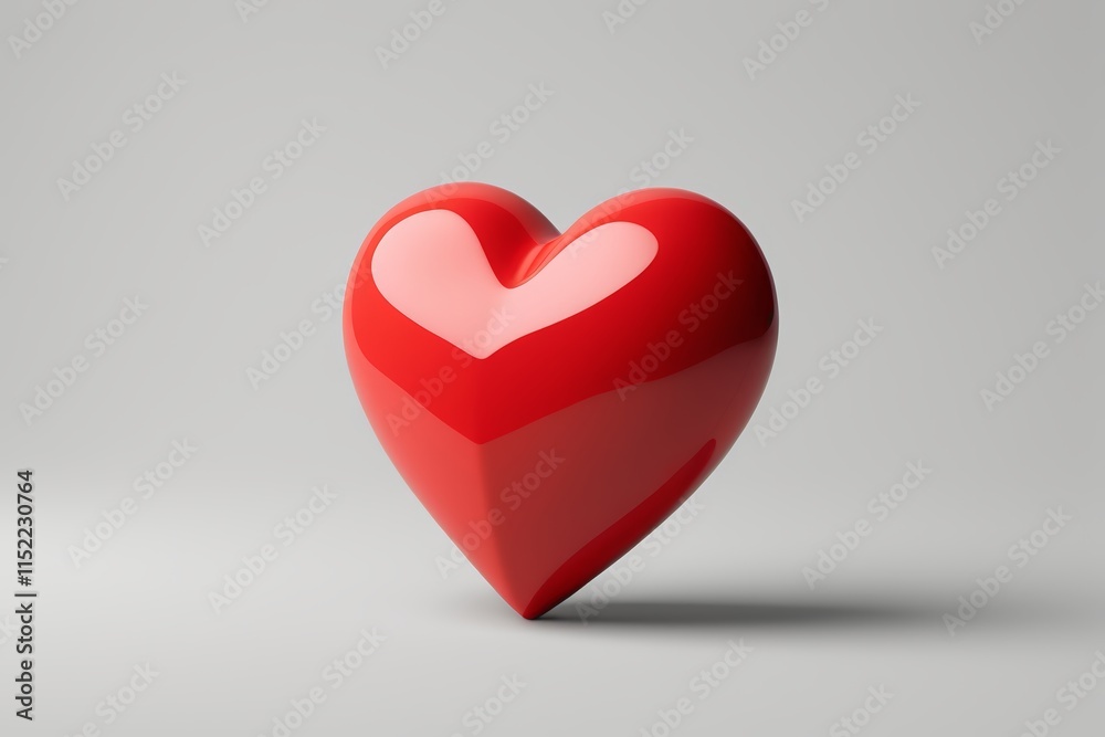 Fototapeta premium a close up of a red heart on a gray background