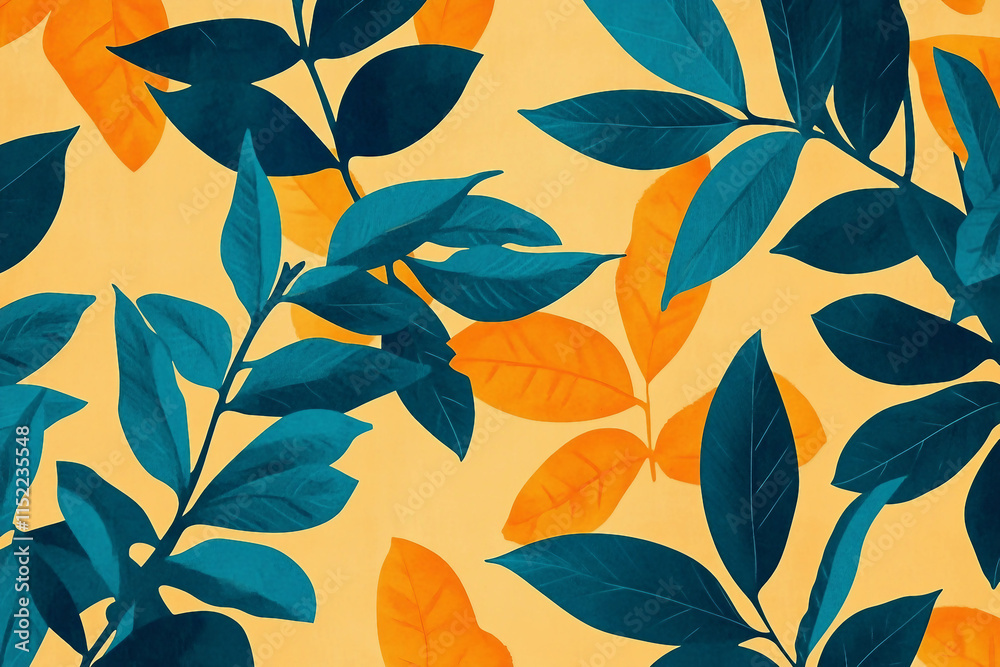 Lush and vibrant floral pattern with blooming botanical designs vibrant 60s style generative ai Lush and vibrant floral pattern with blooming botanical designs vibrant 60s style generative ai