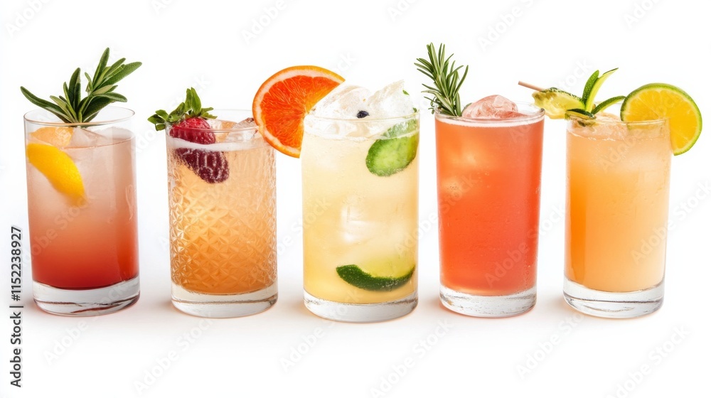 Fototapeta premium Vibrant Beverage Offerings with Artistic Presentation