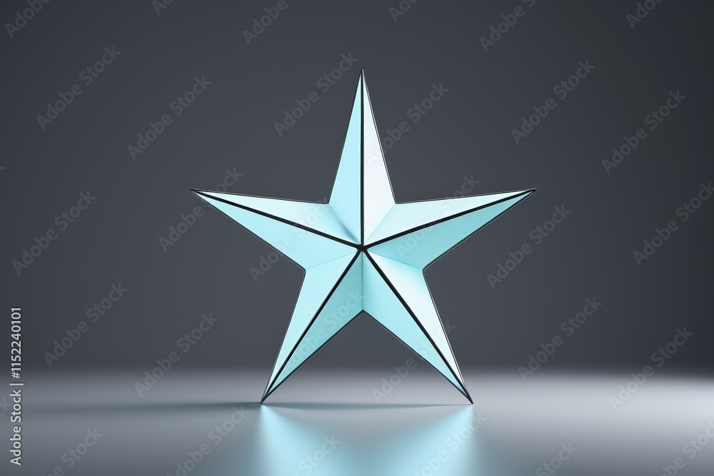 a close up of a star on a table with a gray background