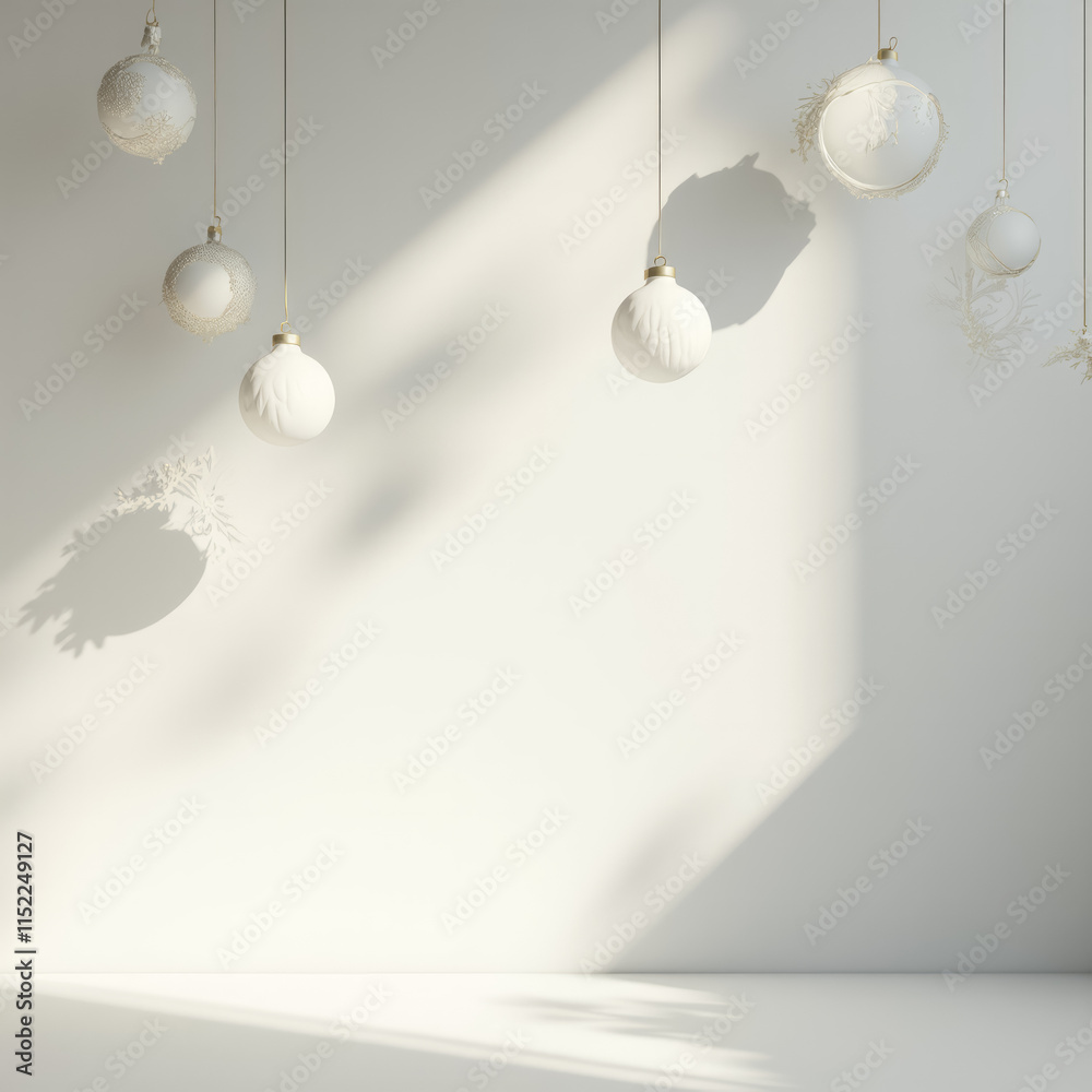 Christmas Card Ornament Shadow Design Christmas Card Ornament Shadow Design