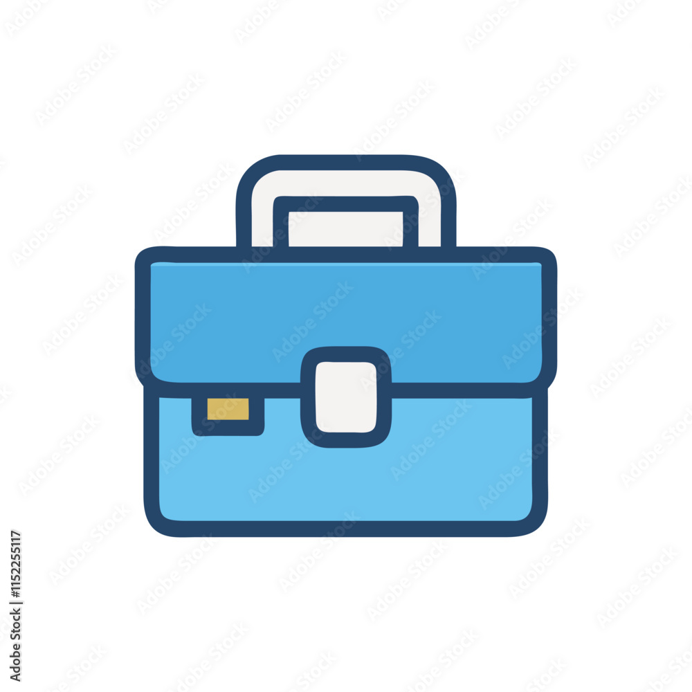 Elegant Briefcase with Handle Icon Illustration Design Elegant Briefcase with Handle Icon Illustration Design