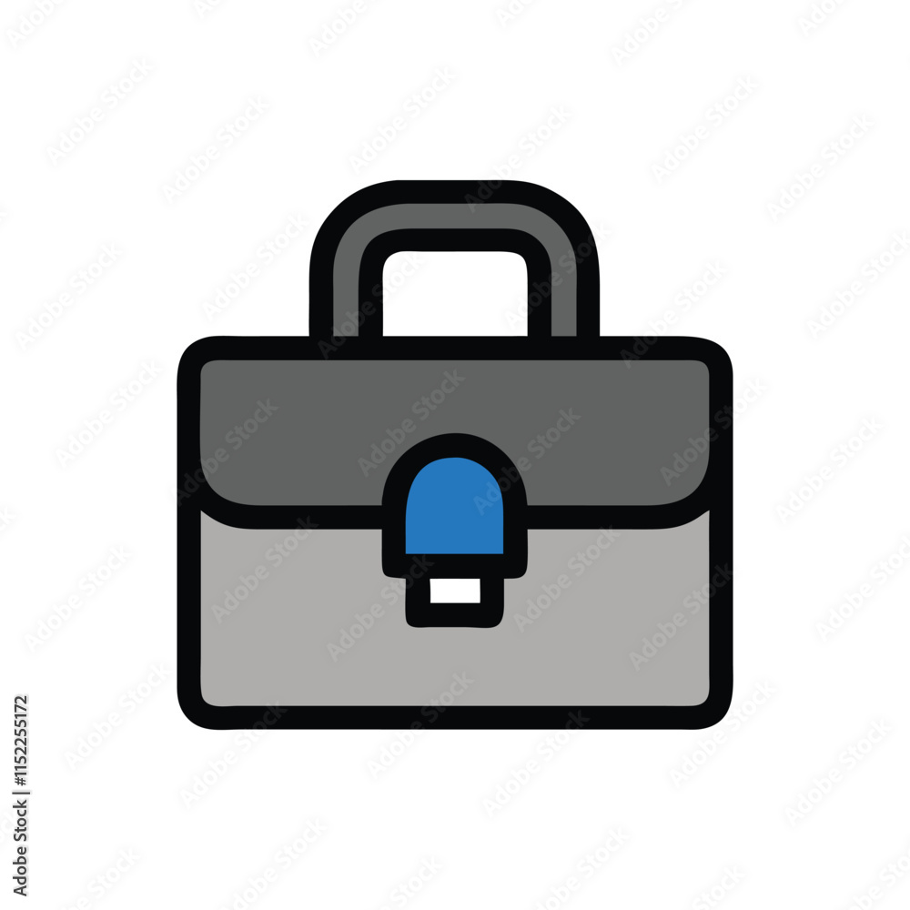 Elegant Briefcase with Lock Icon Illustration Design Elegant Briefcase with Lock Icon Illustration Design