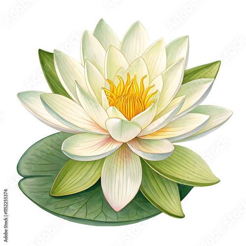 pink water lily  isolated on transparent background 