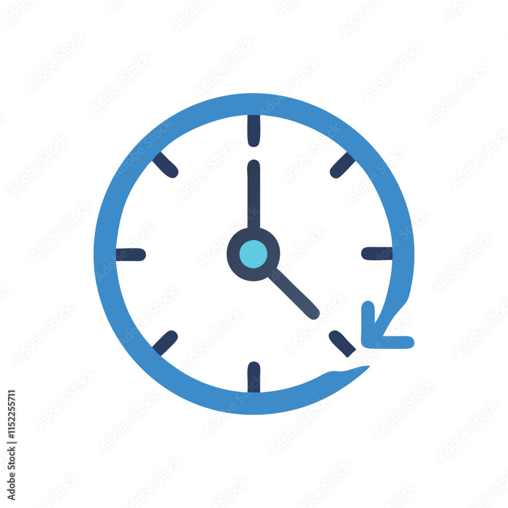 Stylish Business Clock Icon Illustration Design Stylish Business Clock Icon Illustration Design